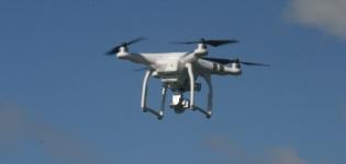 UAV with standard RGB camera conducting field survey